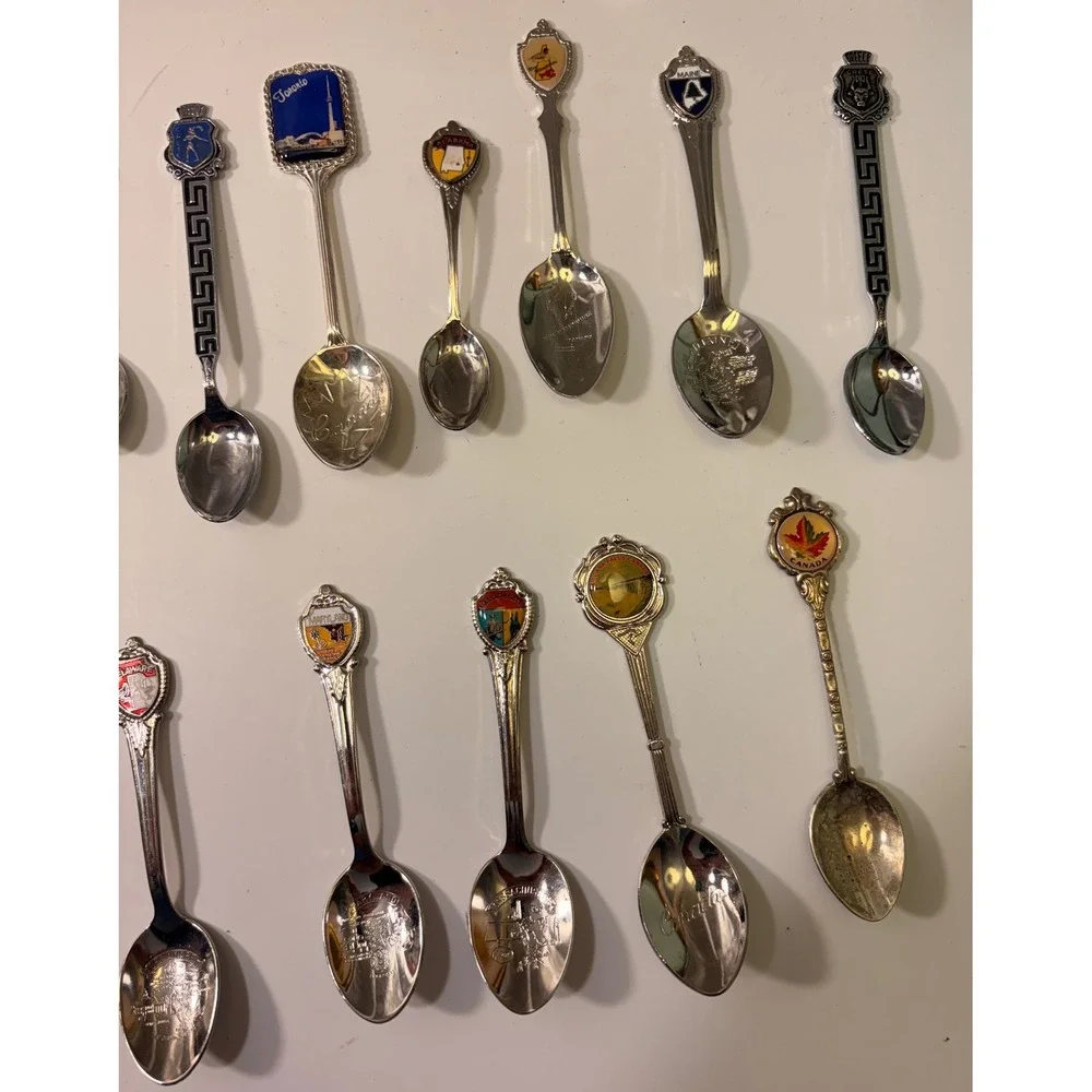 Vintage Souvenir Collector Spoon Lot 73+ Pcs States National Parks Hershey Pewte